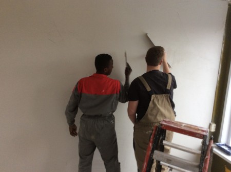 Willian aan het stucen